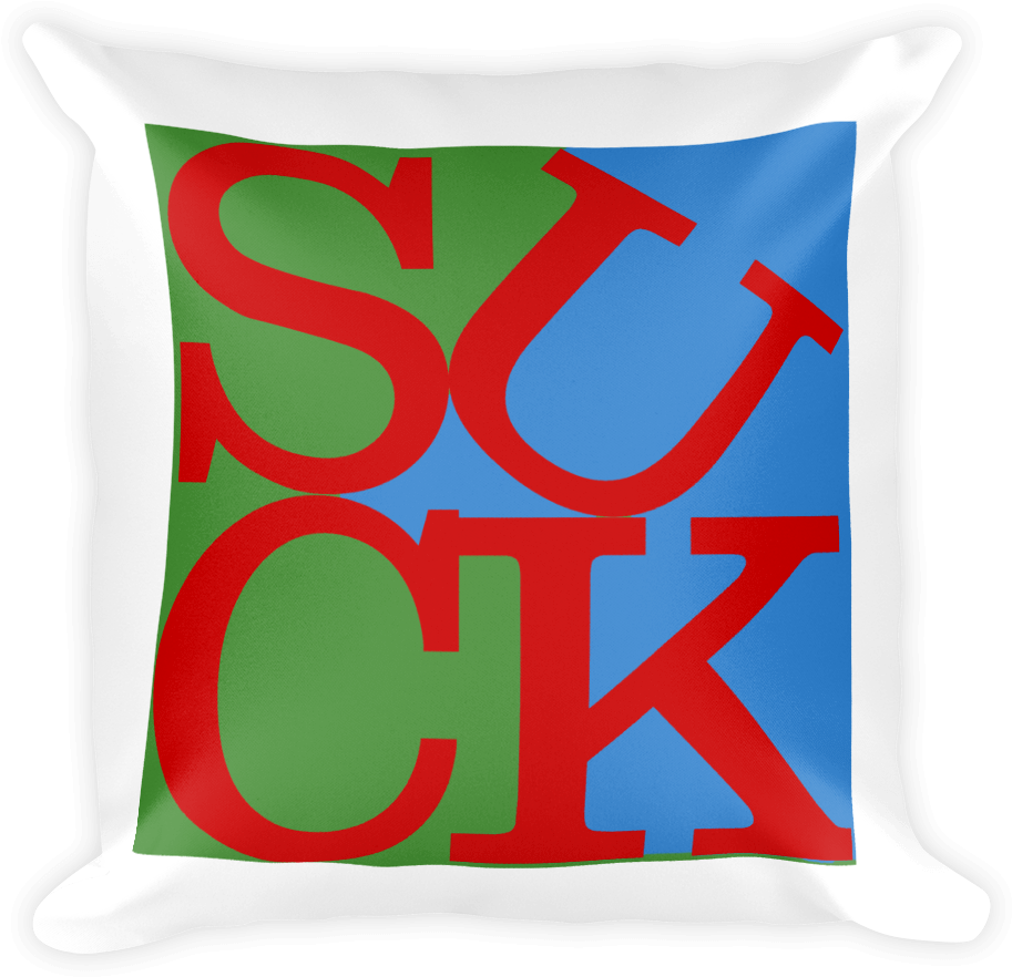 Suck Throw Pillow - Cushion (1000x1000), Png Download