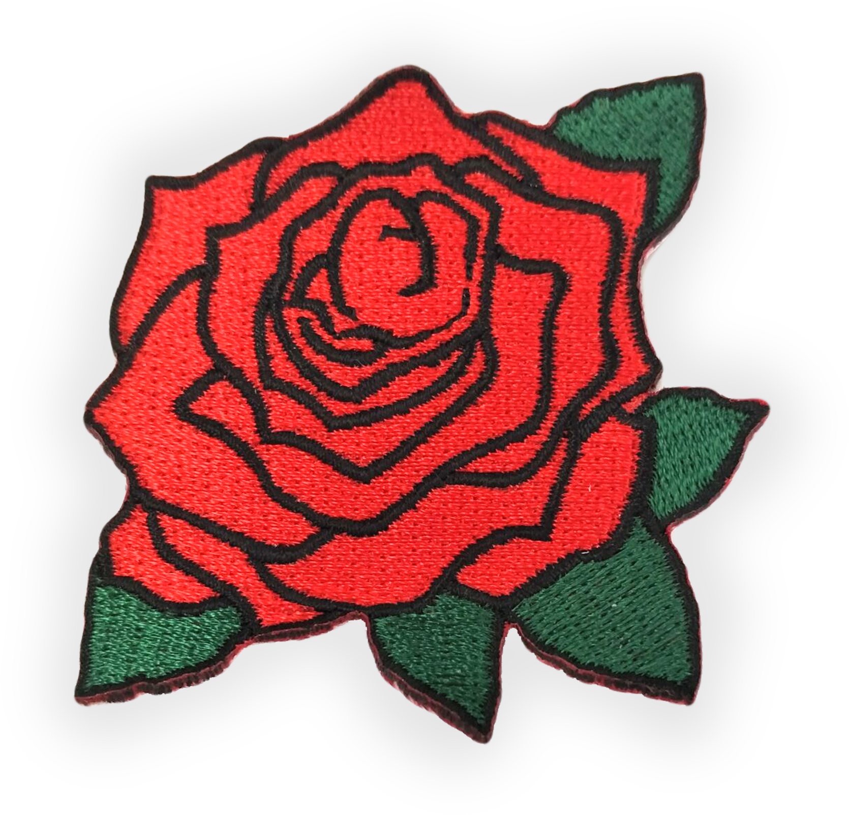 Red Rose Stick-on Embroidered Patch - Rose Patch Png (2187x1728), Png Download
