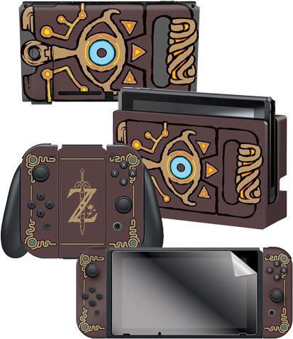 Cg - Switch - Zelda - Breath Of The Wild - Sheikah - Nintendo Switch Skin Zelda (640x480), Png Download