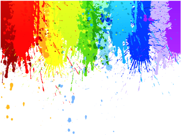 Report Abuse - Rainbow Paint Splatter Png (700x521), Png Download