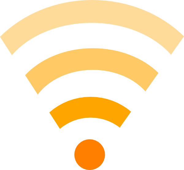 Orange Wifi Link Clip Art - Orange Wifi (600x553), Png Download