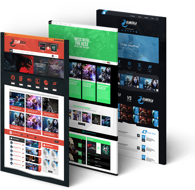 Webspell Templates Skylla Gamera Rodan - Webspell Templates (800x776), Png Download