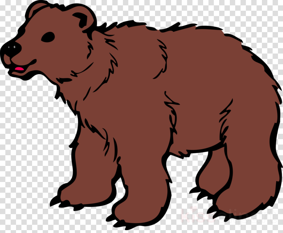 Brown Bear Clipart Polar Bear Giant Panda - Bear Clipart (900x740), Png Download