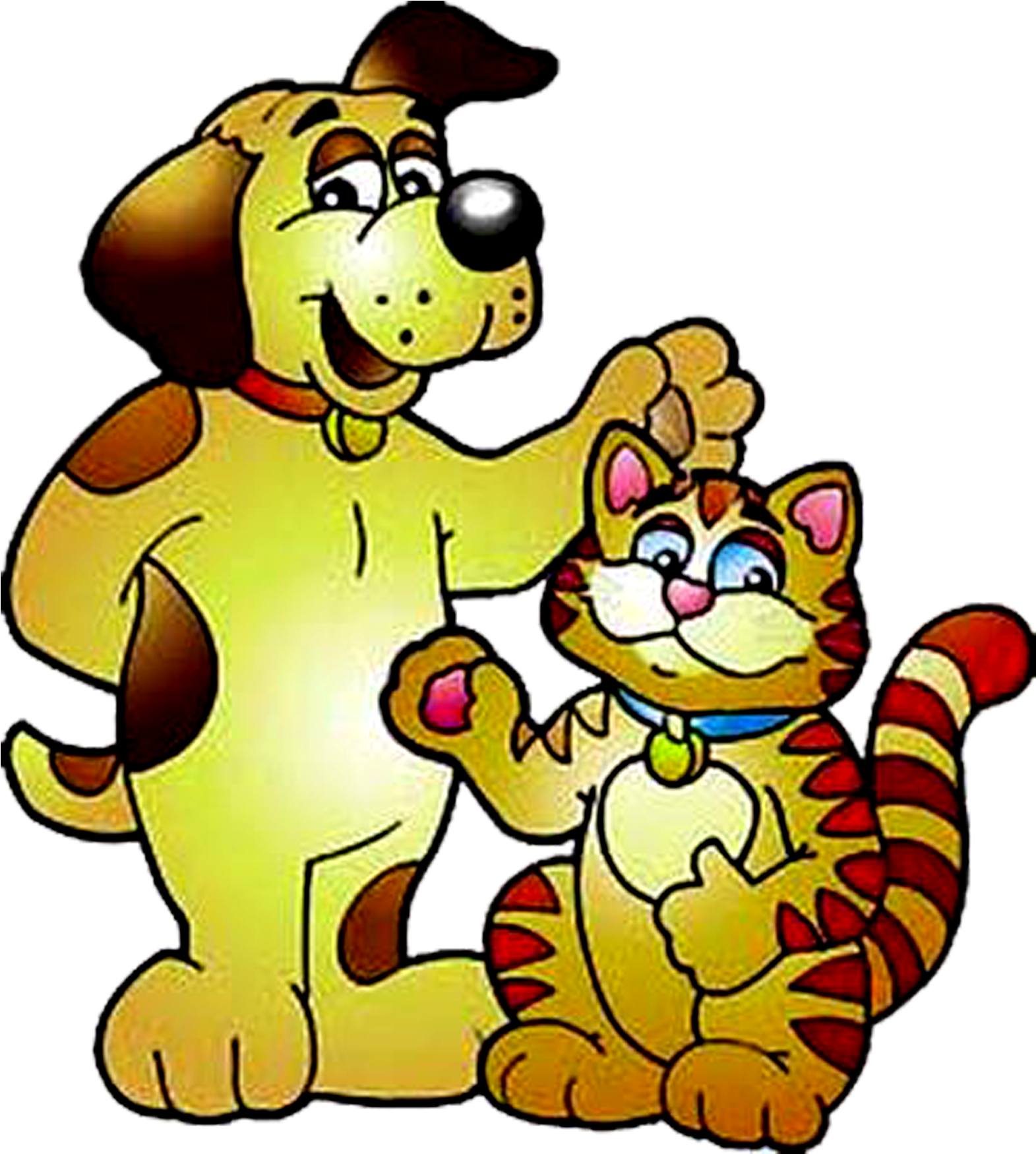 Welcome - Frekies Petshop - > - Cartoon Cat And Dog (1778x1778), Png Download