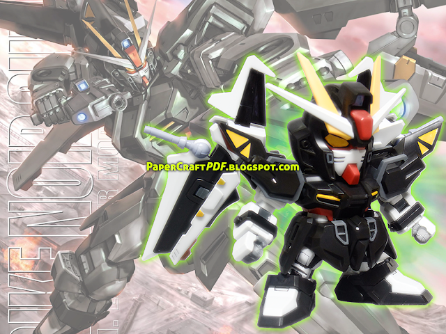 Download Free Paper Craft Pdf Templates Online Free - Bandai 1/100 Mg Strike Noir Gundam Gat-x105e (640x480), Png Download