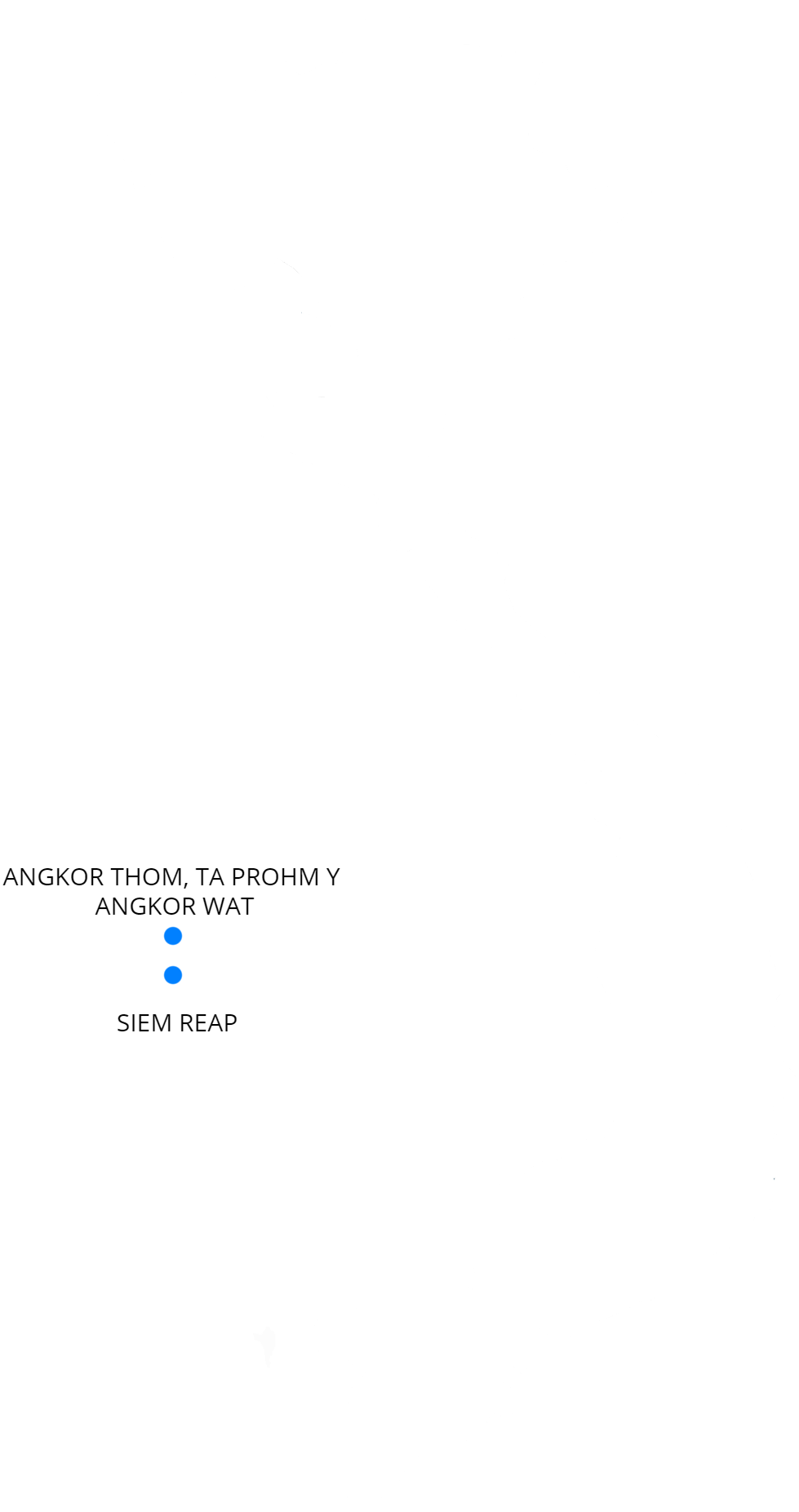 Siem Reap Angkorwat Angkorthom Taprohm - Blank Outline Of Vietnam Map (1343x2124), Png Download