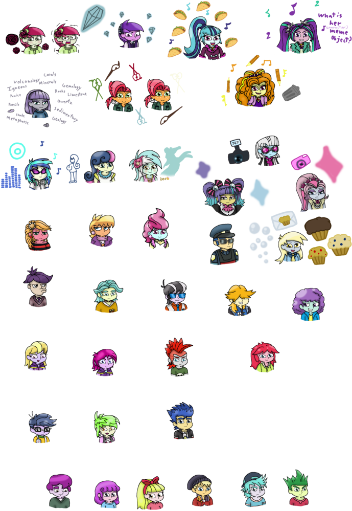 Adagio Dazzle, Amethyst Star, Aria Blaze, Babs Seed, (699x1024), Png Download