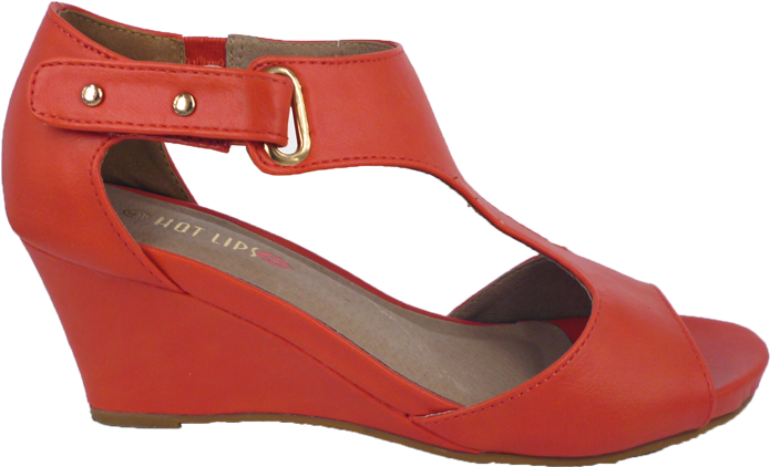 Piccolo Wedge In Black, Coral And Camel Just $59 By - Sandal (700x700), Png Download