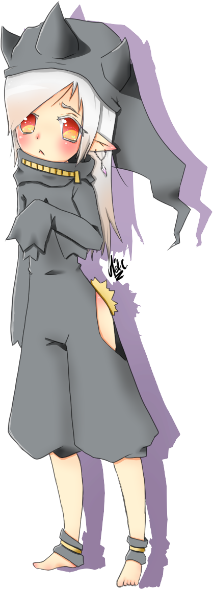 Banette Gijinka Pokemon - Cartoon (477x1174), Png Download