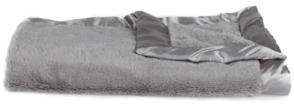 Gray Lush Satin Border Blanket - Saranoni - Lush/satin Border Receiving Blanket - Gray/gray (600x600), Png Download