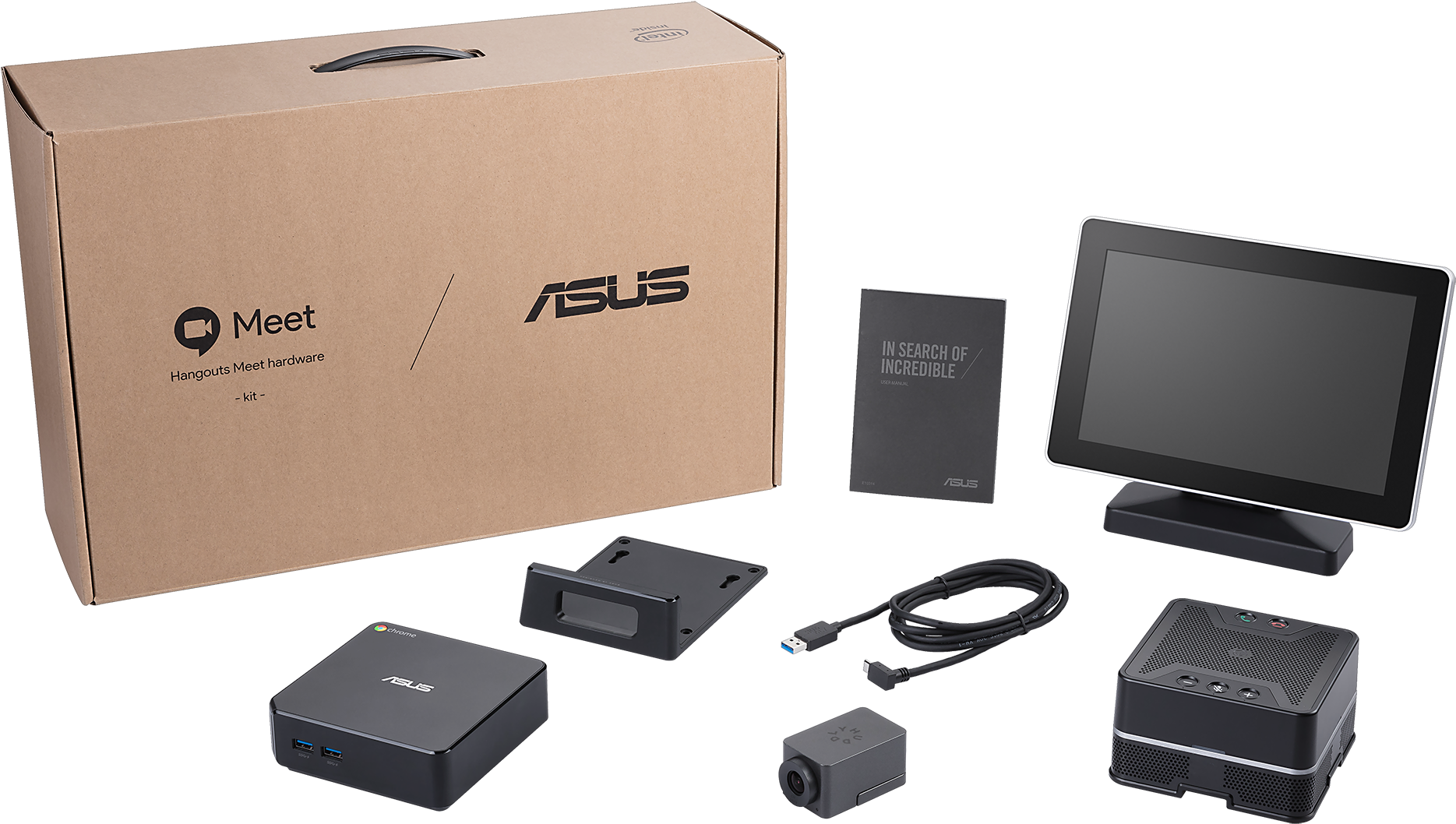 Hangouts Meet Hardware Unboxing - Asus (2418x1100), Png Download