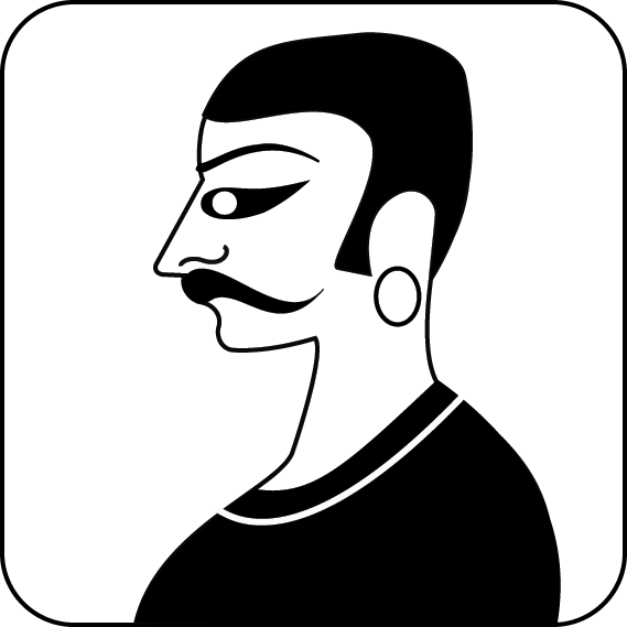 Png B/w - Man (569x569), Png Download