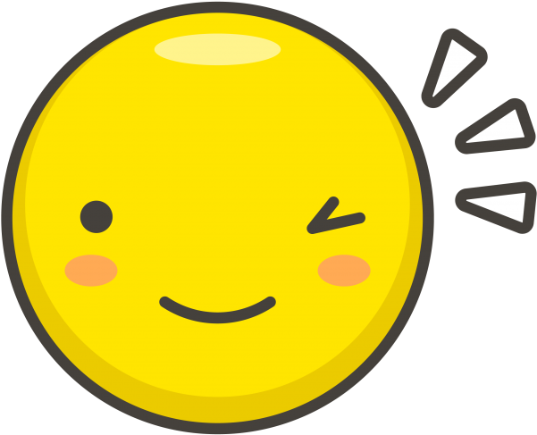 Winking Face Emoji - Wink Icon (866x650), Png Download