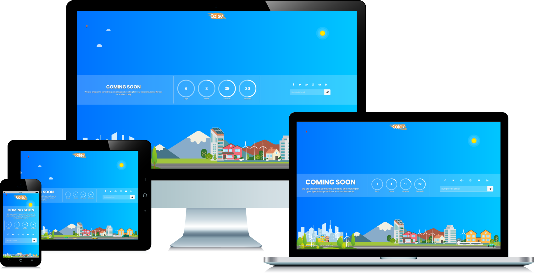 Coming Soon - Template - Bootstrap (1698x868), Png Download