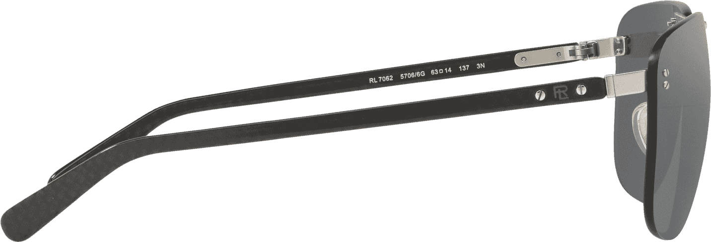 Rimless Square Sunglasses In Carbon Silver Mirror - Sunglasses (1920x2000), Png Download
