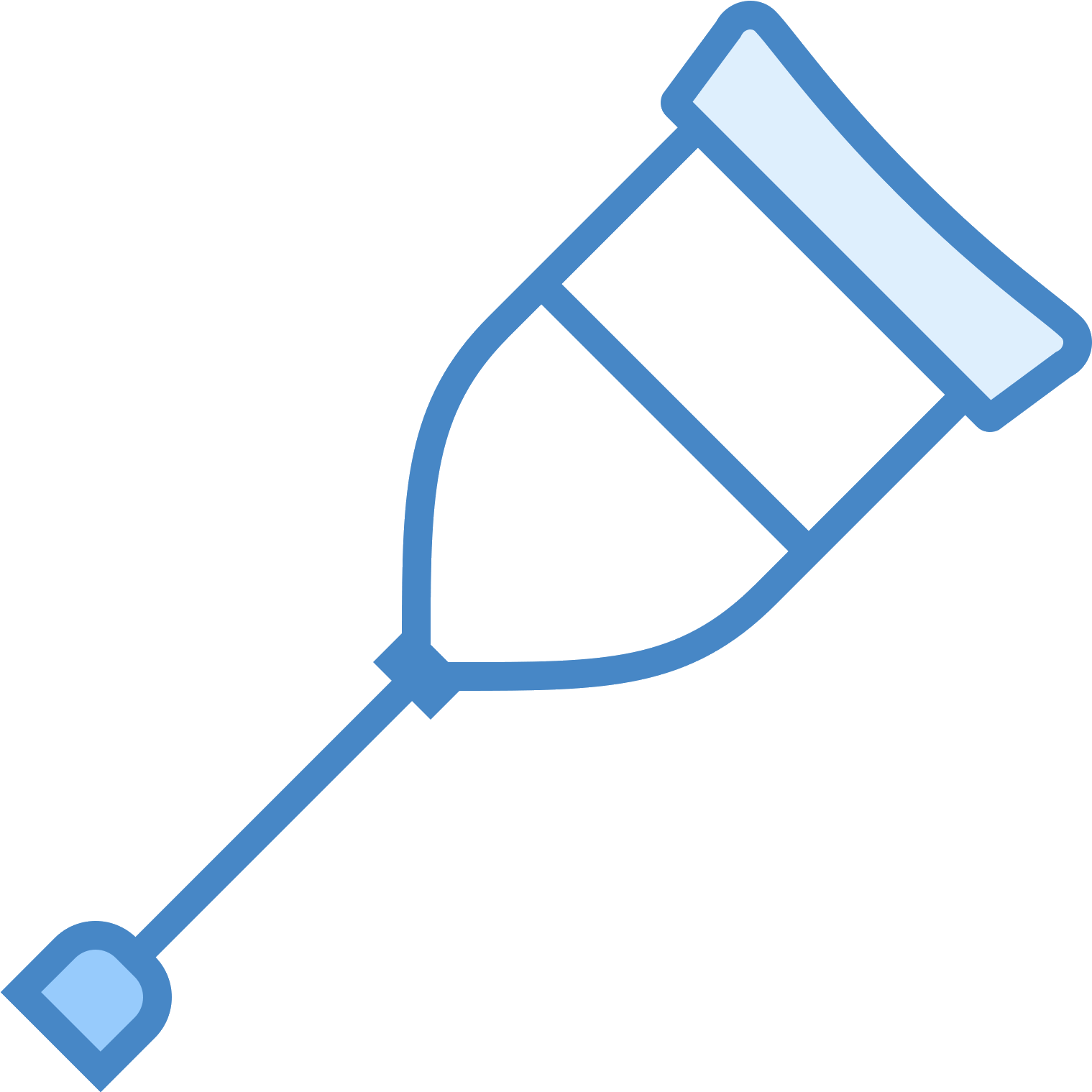 A Crutch Much Like The One You'd Expect - Transparent Paintbrush Black And White (1600x1600), Png Download