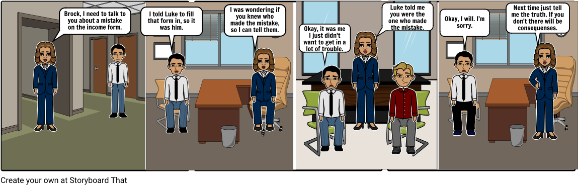 Honesty Comic Strip - Story Board On Honesty (1164x385), Png Download