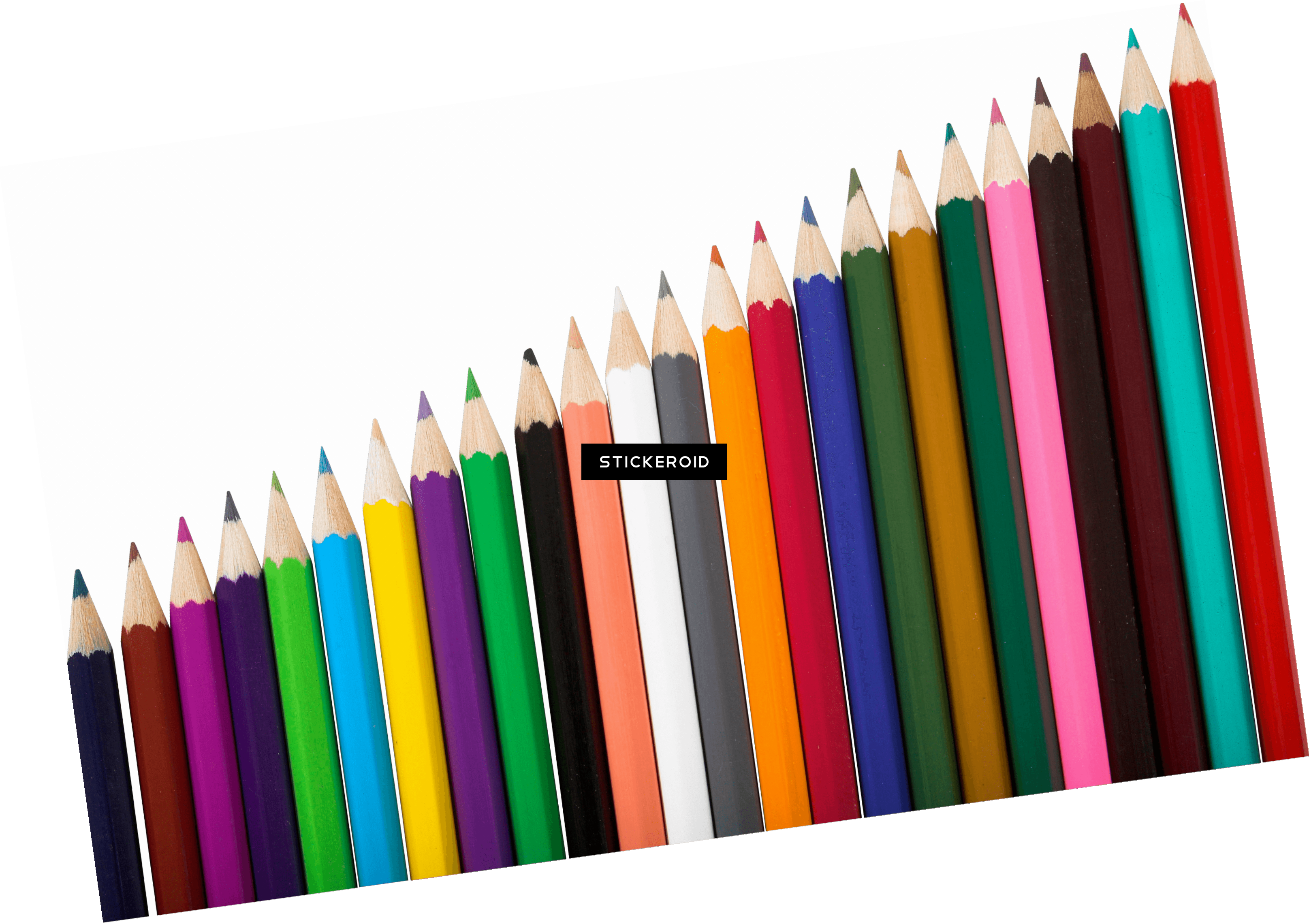 Row Of Colour Pencils - Pokemon Coloring Book: 1 (volume) (3231x2281), Png Download
