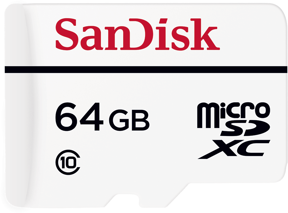 Sandisk<sup>®</sup> High Endurance Video Monitoring - Axis Surveillance Flash Memory Card - 64 Gb Microsdxc (1000x1000), Png Download