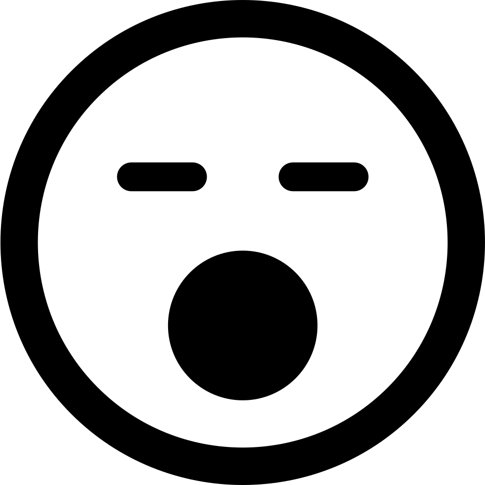 Square Outline Png Sleeping Face With Opened Mouth (981x980), Png Download