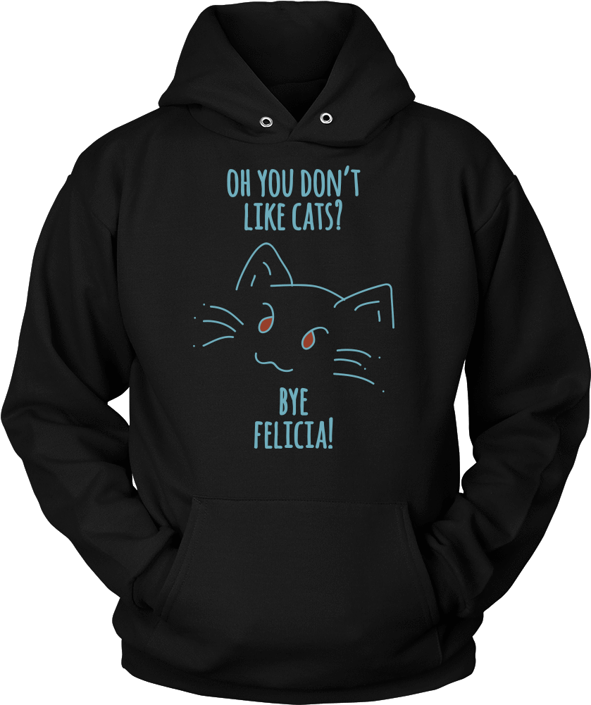 Bye Felicia Cat Shirt Hoodie - First Christmas With My Hot New Wife 2018 Hoodie (1000x1000), Png Download