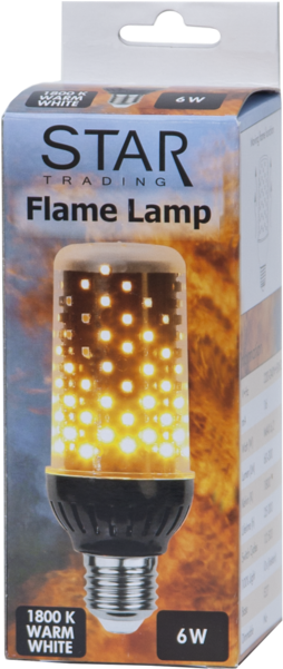 Led Lamp E27 T45 Flame Lamp - Star Trading (600x600), Png Download