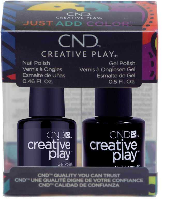 Cnd Creative Play Nail Polish, Black + Forth #451, (800x800), Png Download
