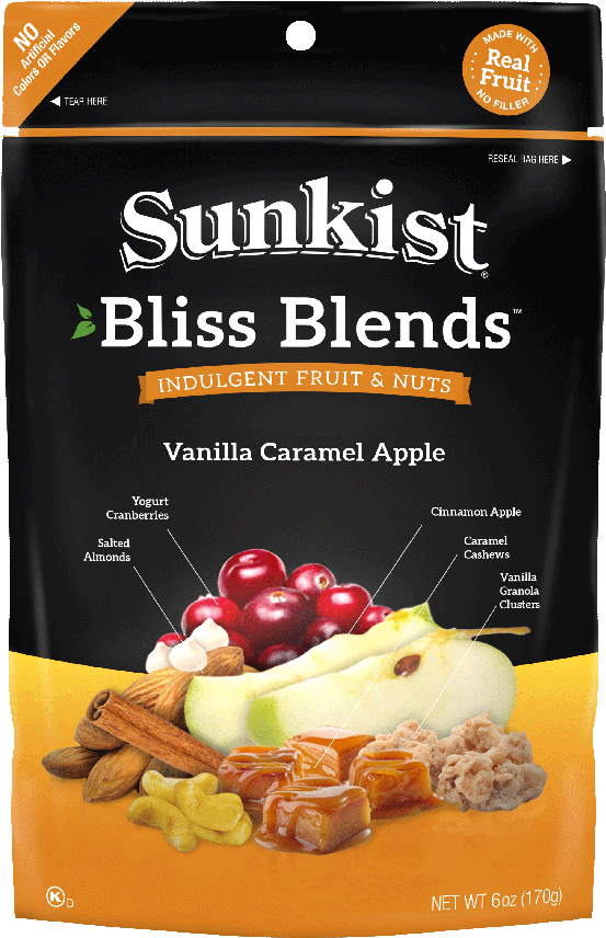 Caramel Apple Blend - Fruit Shapes Snacks, Mixed Fruit, 19.2 Ounce 24 Count (1000x890), Png Download