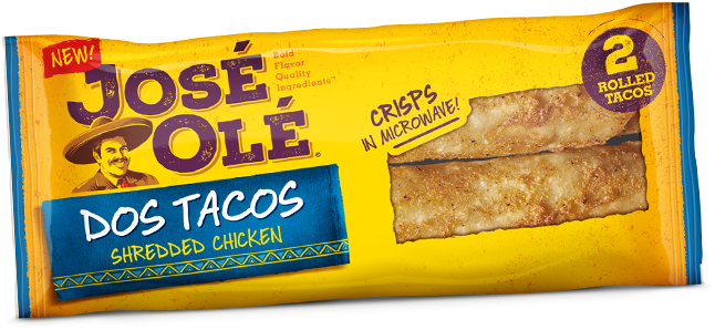 Shredded Chicken Dos Tacos - Jose Ole Chimichanga (680x500), Png Download