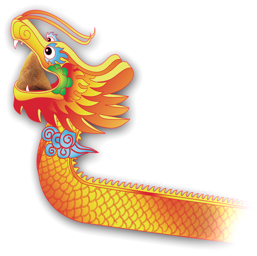 Dragon Boat Festival Hd Golden Dragon Png - Cartoon (1024x1024), Png Download