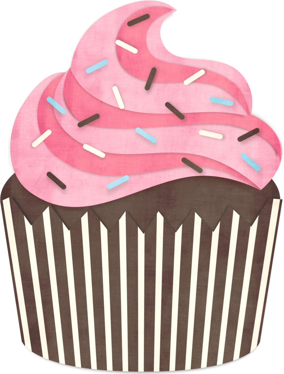 Lindos E Fofos Cupcakes Em Png - Cupcake (1172x1542), Png Download