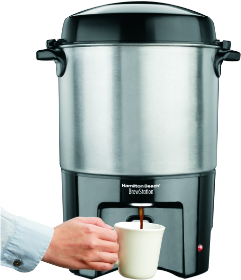 Download Hand Using Coffee Maker Png Image - Hamilton Beach - Brewstation 40 Cup Coffee Urn 40540 (500x624), Png Download