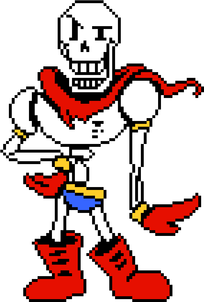 Papyrus Sprite - Awsome - Pacman - Undertale Papyrus Sprite Png (750x1080), Png Download