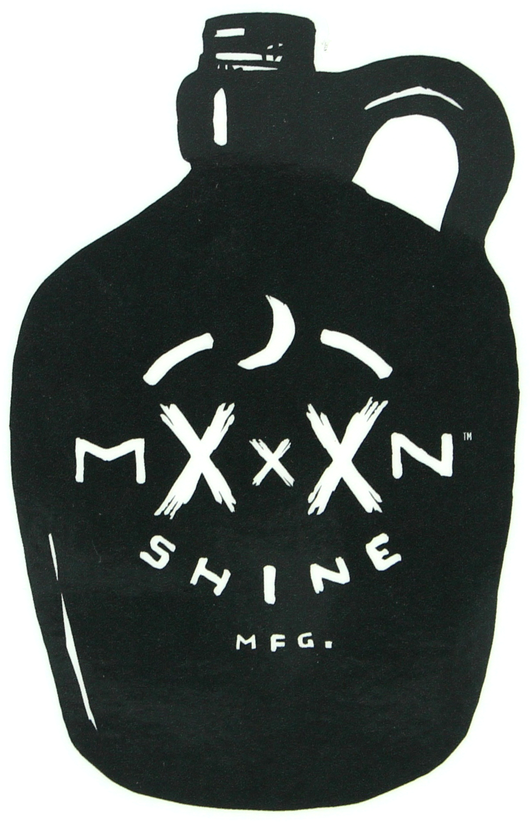Moonshine Jug Mxxxn Sticker Single - Moonshine Mfg Hooch Natural / Black Longboard Skateboard (1600x1600), Png Download