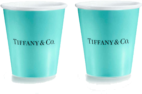 Bone China Porcelain "paper" Cups - Tiffany & Co Cup (600x600), Png Download
