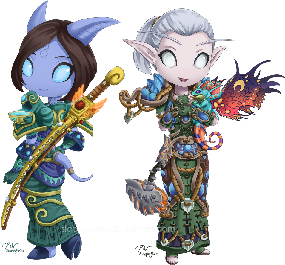 They're Absolutely Beautiful Classy Is My Main , My - World Of Warcraft Chibi Draenei (1042x938), Png Download