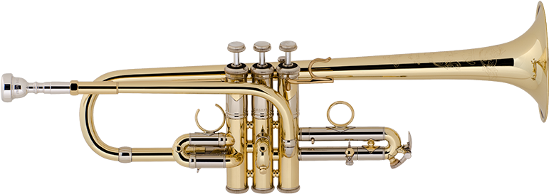 Transparent Trumpet Plastic Clipart Transparent Library - Bach Lt190l1b Commercial Bb-trumpet (1000x800), Png Download