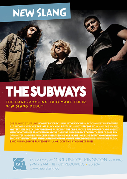 The Subways / In Dynamics / New Slang - Tonhalle München (598x598), Png Download