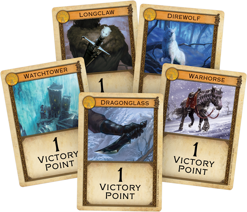 The Watchtower, Dragonglass, Warhorse, Direwolf, And - Game Of Thrones Catan: Brotherhood (850x730), Png Download