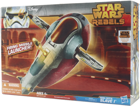 Rebels Vehicle Boxed Boba Fett's Slave I - Star Wars (600x600), Png Download