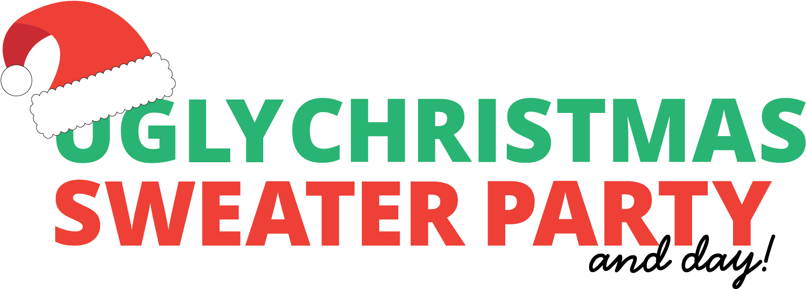The Ugly Christmas Sweater Party - Hate Christmas Shopping (1727x656), Png Download