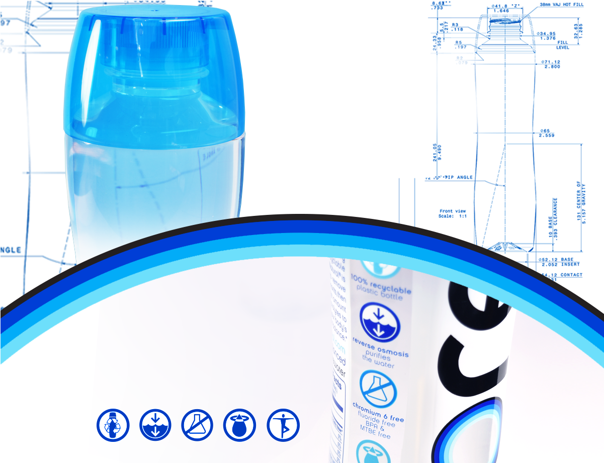 Structure Is The Primary Design Component - Core Water Bottle Cap (1200x935), Png Download