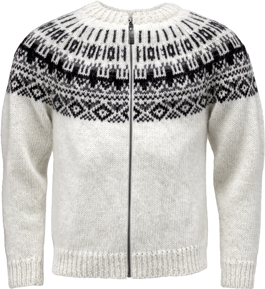 Elis Wool Sweater With Full Zip - Mens Sweaters Iceland (1001x1001), Png Download