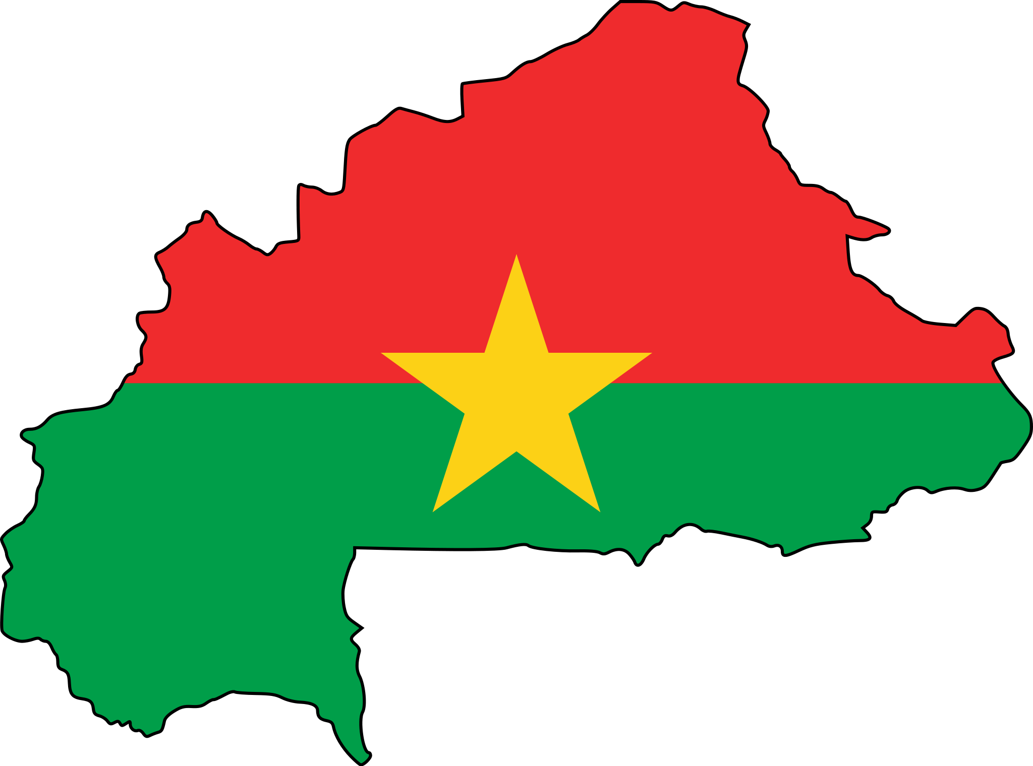 Voices From The Field - Burkina Faso Flag Map (1280x940), Png Download