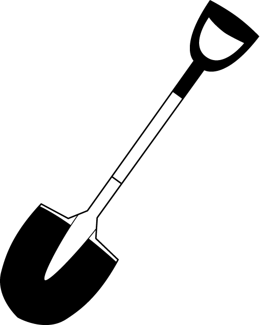 Clip Arts Related To - Shovel Clip Art Black And White (508x633), Png Download