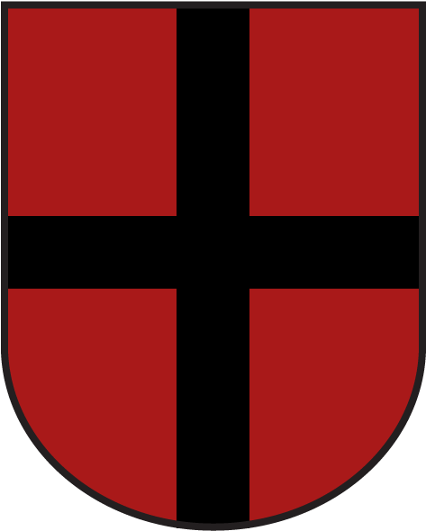 1 Black Red - Cross (605x605), Png Download