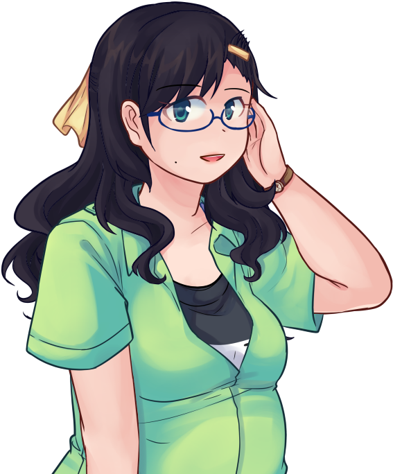 Kiyoko Is A Kawaii Amateur Scientist, Who Puts Up With - Cartoon (592x688), Png Download