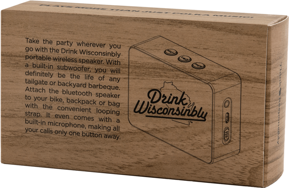 Drink Wisconsinbly Portable Bluetooth Speaker - Drink Wisconsinbly (1023x1024), Png Download