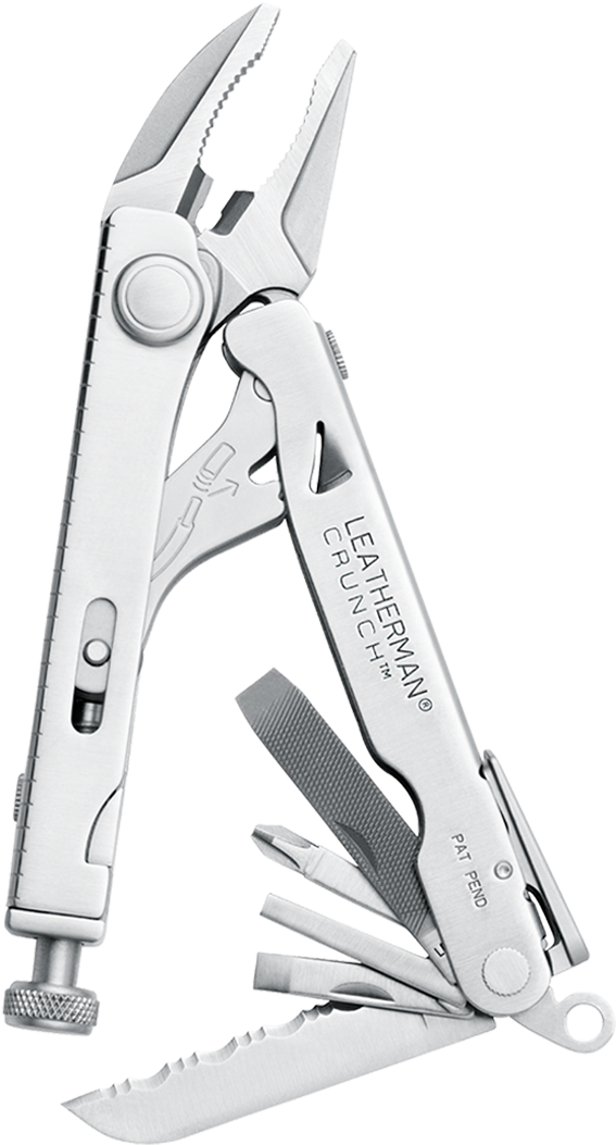 Leatherman Crunch Multi-tool, Stainless Steel, Open - Leatherman Crunch (1200x1200), Png Download