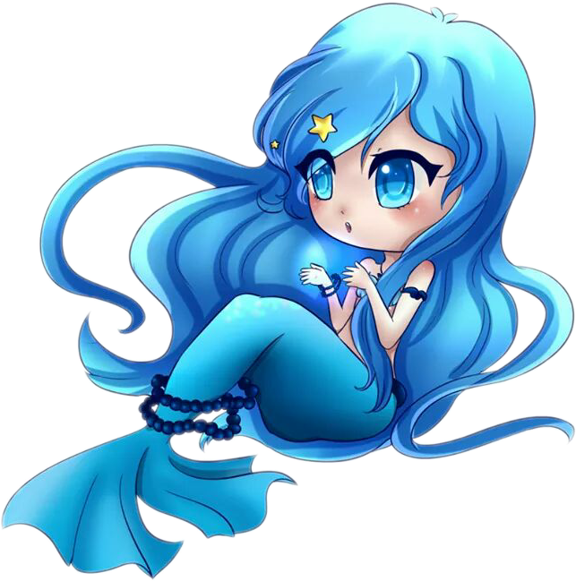 Mermaid Chibi (643x649), Png Download